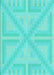 Patterned Dark Turquoise Green Rug, pat1666lblu