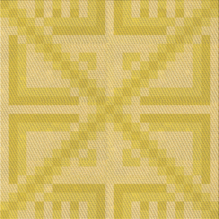 Round Patterned Bold Yellow Rug, pat1666org