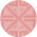 Square Patterned Pink Rug, pat1666rd