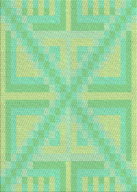 Machine Washable Transitional Green Rug, wshpat1666