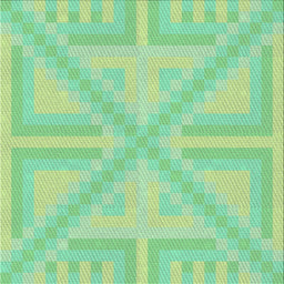 Square Patterned Green Novelty Rug, pat1666