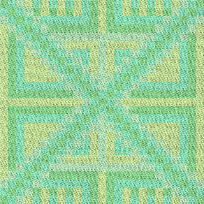 Square Patterned Green Novelty Rug, pat1666