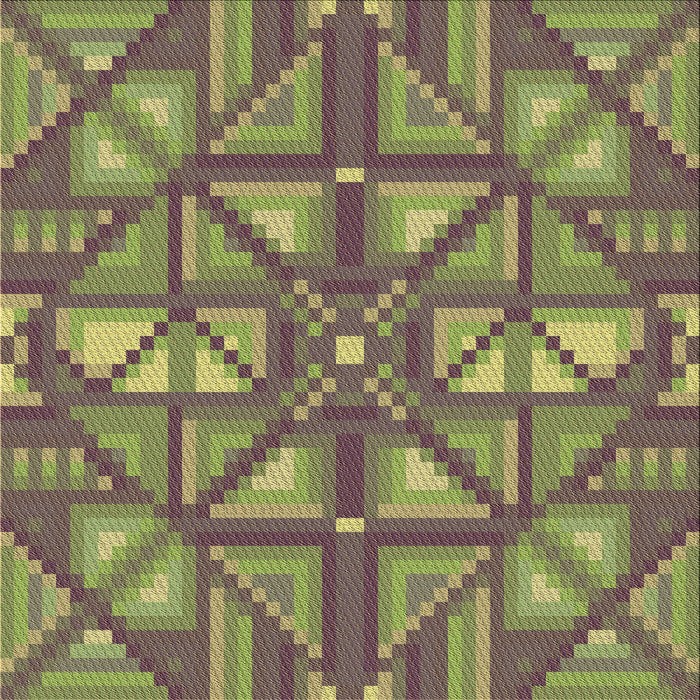 Round Patterned Green Rug, pat1667brn