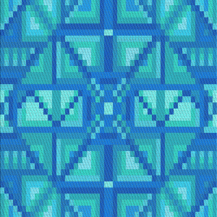 Patterned Neon Blue Rug, pat1667lblu