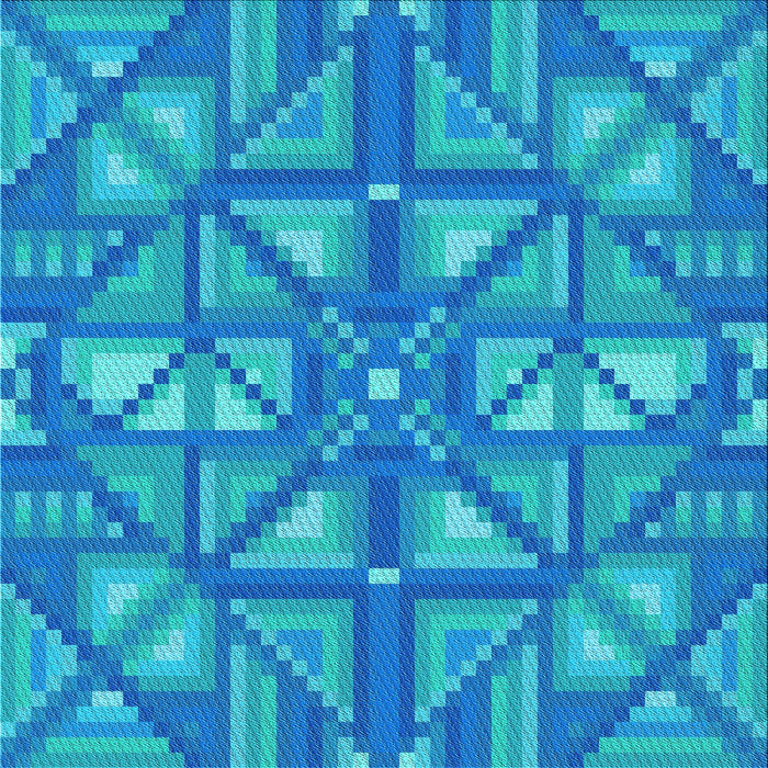 Round Patterned Neon Blue Rug, pat1667lblu