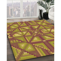 Patterned Chestnut Red Rug, pat1667org