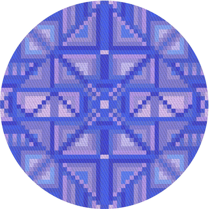 Square Machine Washable Transitional Purple Mimosa Purple Rug in a Living Room, wshpat1667pur