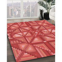 Patterned Red Rug, pat1667rd