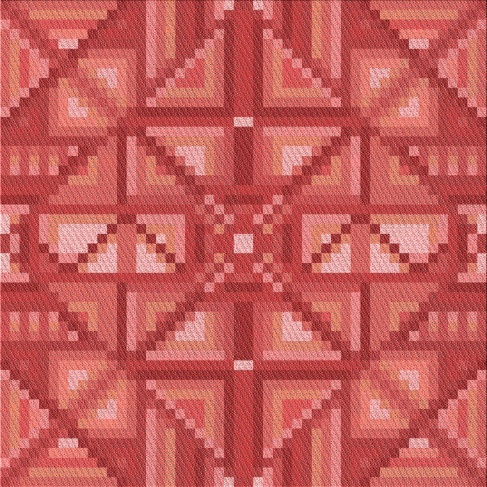 Round Patterned Red Rug, pat1667rd