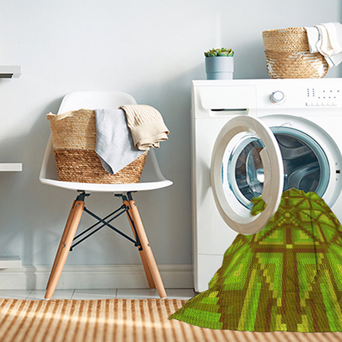 Machine Washable Transitional Pistachio Green Rug in a Washing Machine, wshpat1667yw