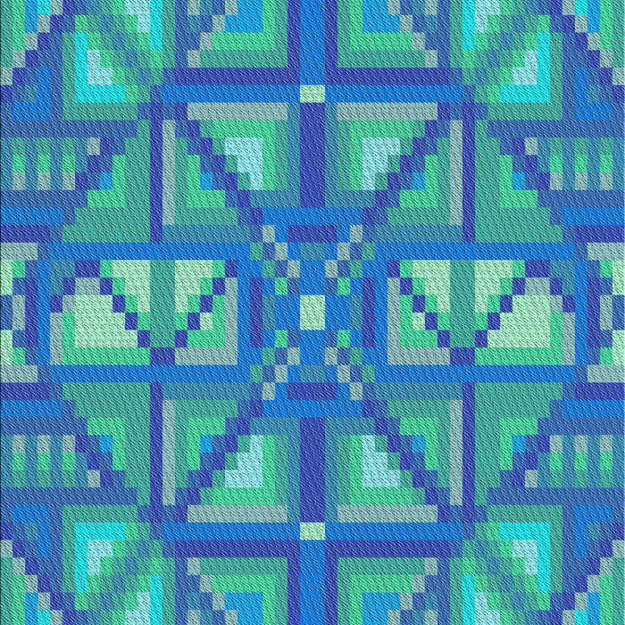 Patterned Turquoise Green Novelty Rug, pat1667