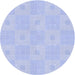 Square Patterned Blue Rug, pat1668blu