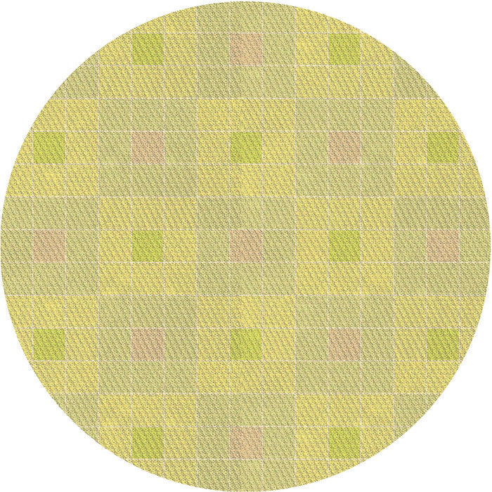 Square Patterned Bold Yellow Rug, pat1668brn