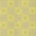 Round Machine Washable Transitional Bold Yellow Rug, wshpat1668brn