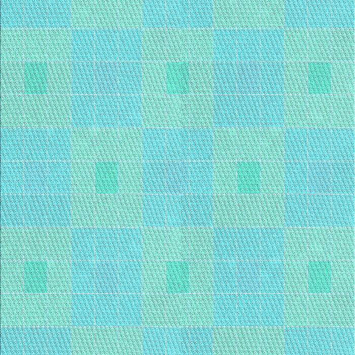 Patterned Bright Turquoise Blue Rug, pat1668lblu