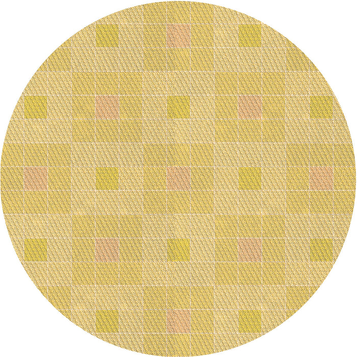 Square Patterned Yellow Rug, pat1668org