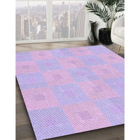 Patterned Blossom Pink Rug, pat1668pur