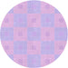 Square Patterned Blossom Pink Rug, pat1668pur