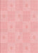 Machine Washable Transitional Pastel Red Pink Rug, wshpat1668rd