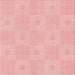 Round Machine Washable Transitional Pastel Red Pink Rug, wshpat1668rd