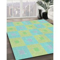 Patterned Green Novelty Rug, pat1668