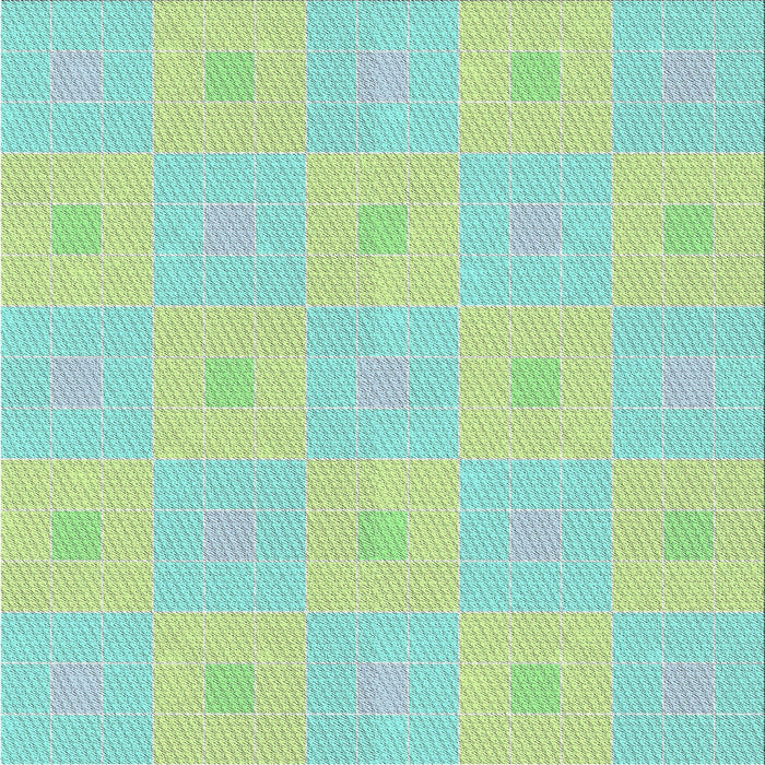 Square Patterned Green Novelty Rug, pat1668