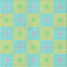 Square Patterned Green Novelty Rug, pat1668