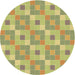 Square Machine Washable Transitional Golden Brown Yellow Rug in a Living Room, wshpat1669brn