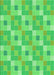 Machine Washable Transitional Neon Green Rug, wshpat1669grn