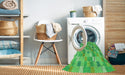 Machine Washable Transitional Neon Green Rug in a Washing Machine, wshpat1669grn