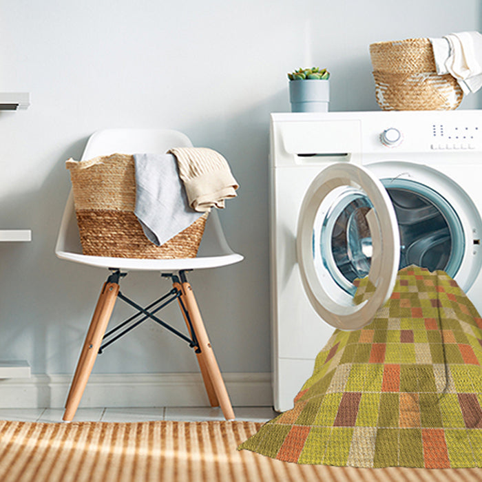 Machine Washable Transitional Bright Gold Yellow Rug in a Washing Machine, wshpat1669org
