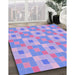 Machine Washable Transitional Medium Purple Rug in a Family Room, wshpat1669pur