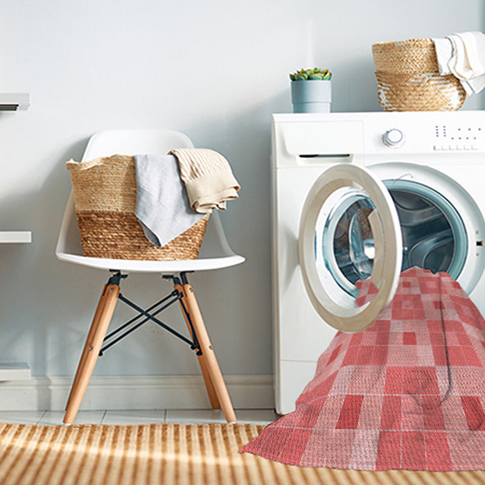 Machine Washable Transitional Light Salmon Pink Rug in a Washing Machine, wshpat1669rd