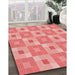 Machine Washable Transitional Light Salmon Pink Rug in a Family Room, wshpat1669rd