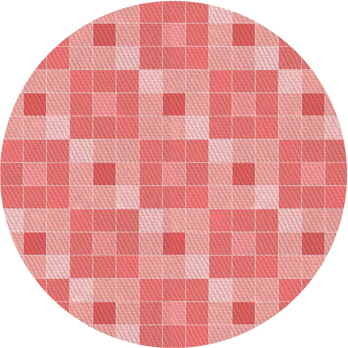 Square Machine Washable Transitional Light Salmon Pink Rug in a Living Room, wshpat1669rd