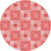 Square Machine Washable Transitional Light Salmon Pink Rug in a Living Room, wshpat1669rd