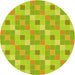 Square Machine Washable Transitional Green Rug in a Living Room, wshpat1669yw