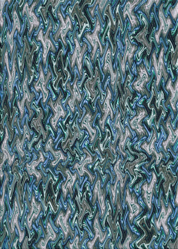 Patterned Deep-Sea Blue Novelty Rug, pat166