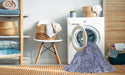 Machine Washable Transitional Deep Periwinkle Purple Rug in a Washing Machine, wshpat167blu