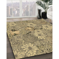 Patterned Red Brown Rug, pat167brn