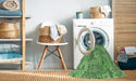 Machine Washable Transitional Green Rug in a Washing Machine, wshpat167grn