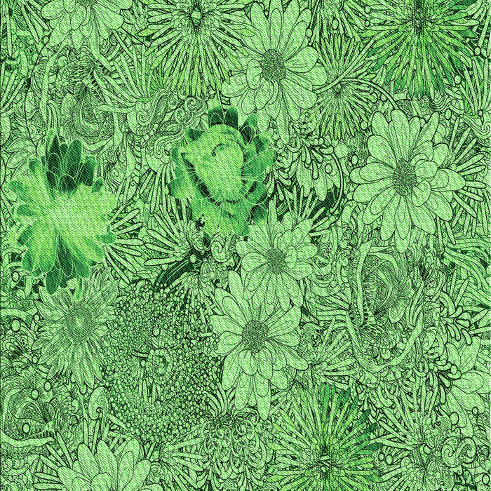 Patterned Green Rug, pat167grn