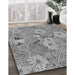 Machine Washable Transitional Silver Gray Rug in a Family Room, wshpat167gry