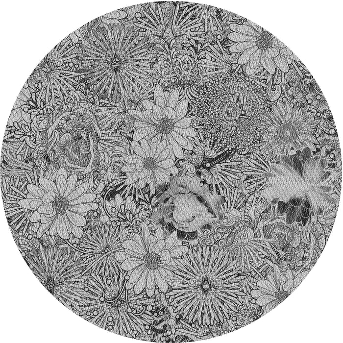 Square Patterned Silver Gray Rug, pat167gry