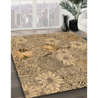 Patterned Saddle Brown Rug, pat167org