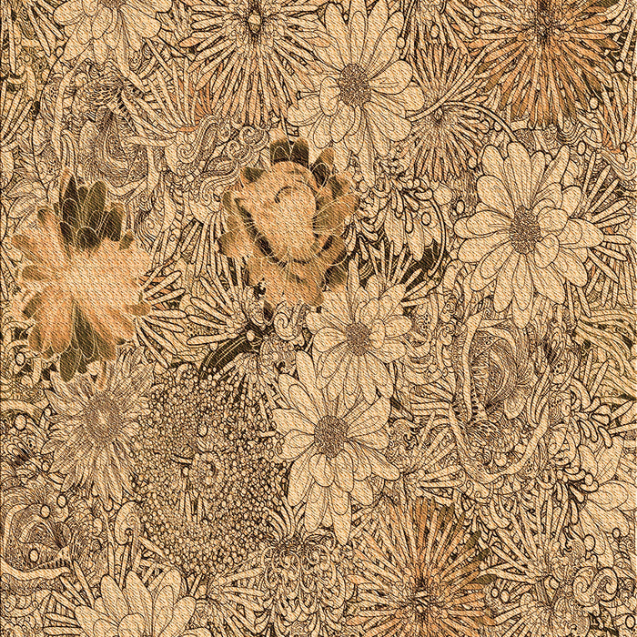 Machine Washable Transitional Saddle Brown Rug, wshpat167org