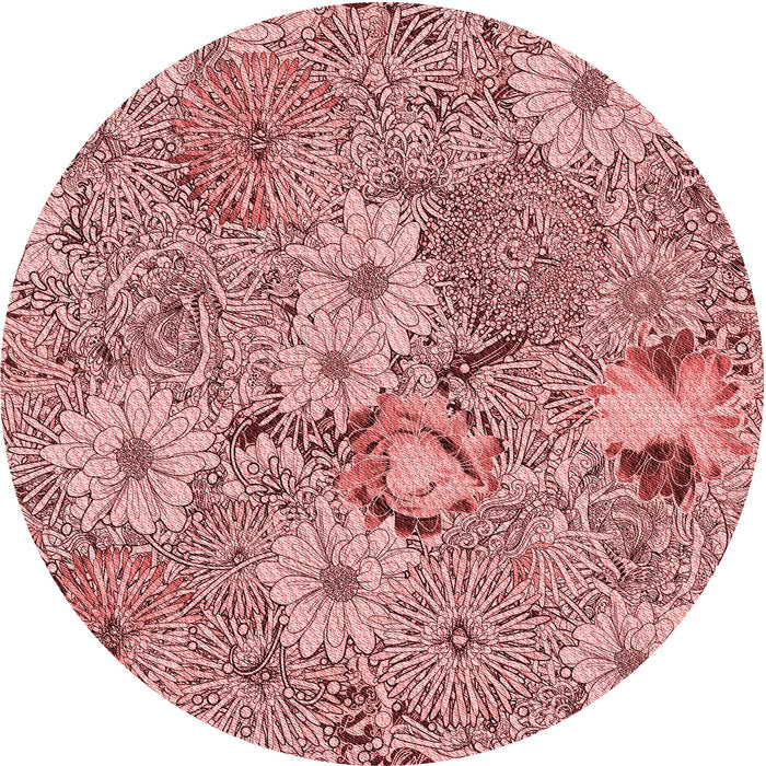 Square Patterned Pastel Pink Rug, pat167rd