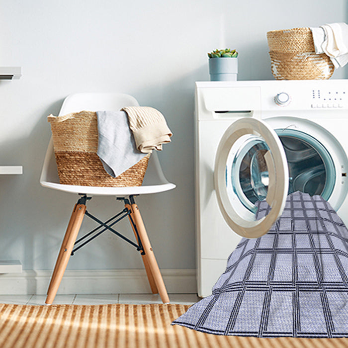 Machine Washable Transitional Lavender Blue Rug in a Washing Machine, wshpat1670blu