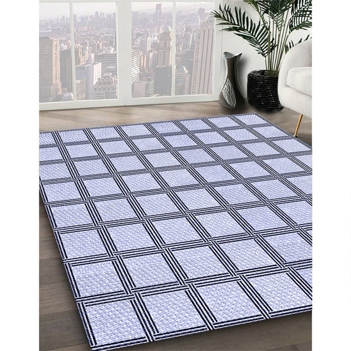 Machine Washable Transitional Lavender Blue Rug in a Family Room, wshpat1670blu