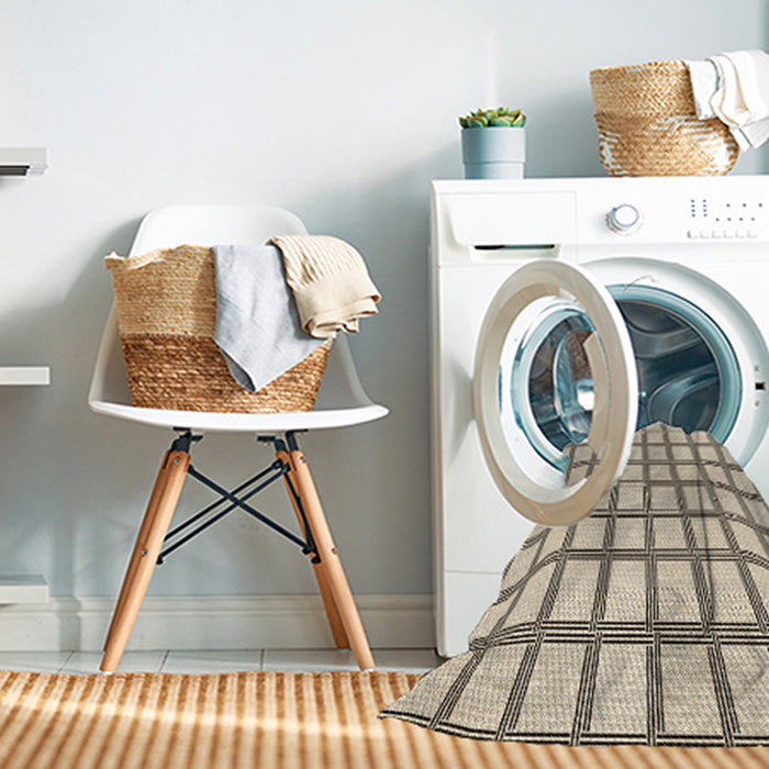 Machine Washable Transitional Wheat Beige Rug in a Washing Machine, wshpat1670brn